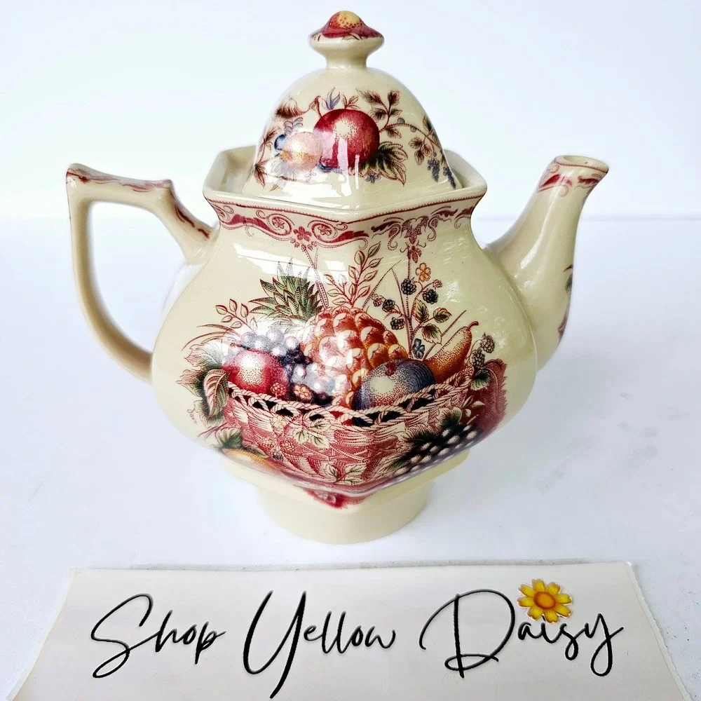 Vintage Teapot Antiche Riproduzioni Fruit Basket‎ Design - M581.2